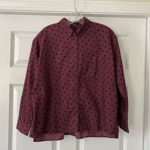 Madewell Shirred Corduroy Westlake Shirt in Oval Dot